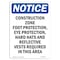 Signmission OSHA Notice Sign, Construction Zone Foot Protection, 10in X 7in Rigid Plastic, 7" W, 10" H, Portrait OS-NS-P-710-V-10796 - alternate 1